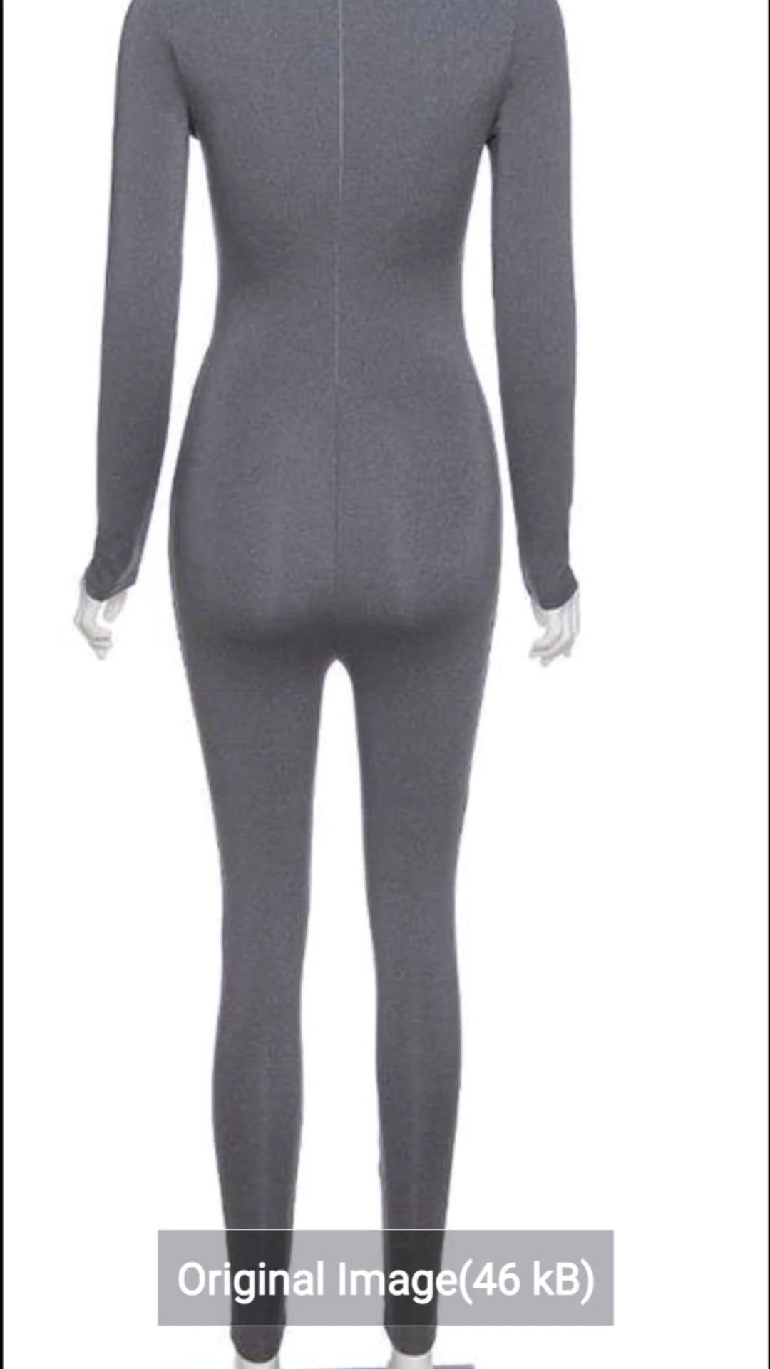 SHAPEWEAR GREY BACK ZIPPED BODYSUIT