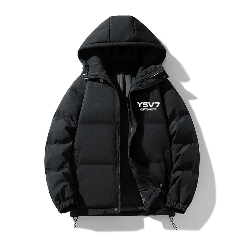 UNISEX YSV7 BLACK PADDED PUFFER JACKET