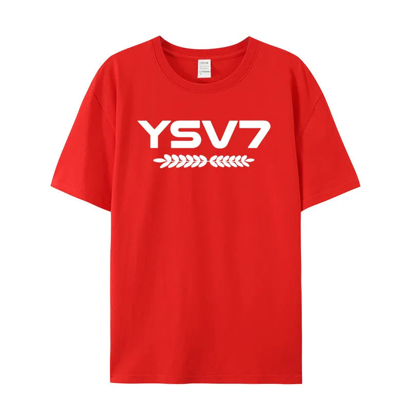 RED UNISEX T SHIRT WHITE LOGO