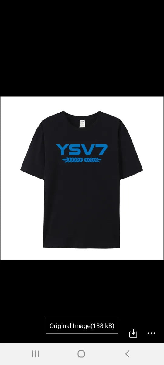 UNISEX BLACK T SHIRT COBALT BLUE LOGO