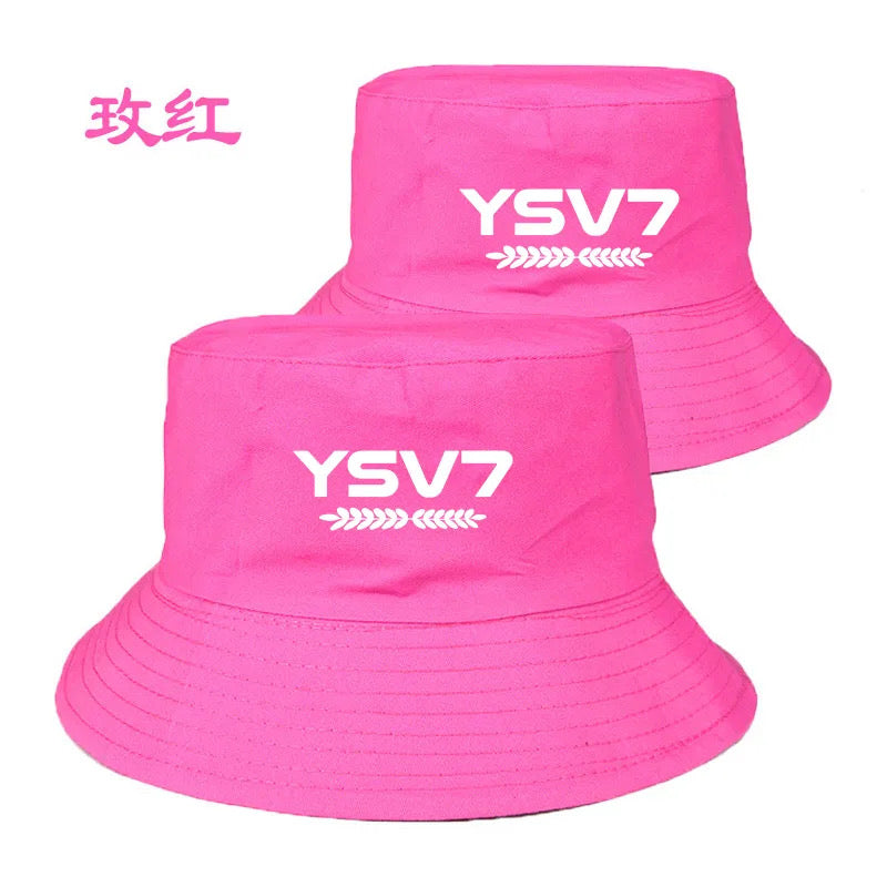 UNISEX DARK PINK BUCKET HAT WHITE LOGO