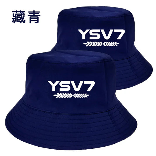 KIDS COLLECTION NAVY BUCKET HAT WHITE LOGO