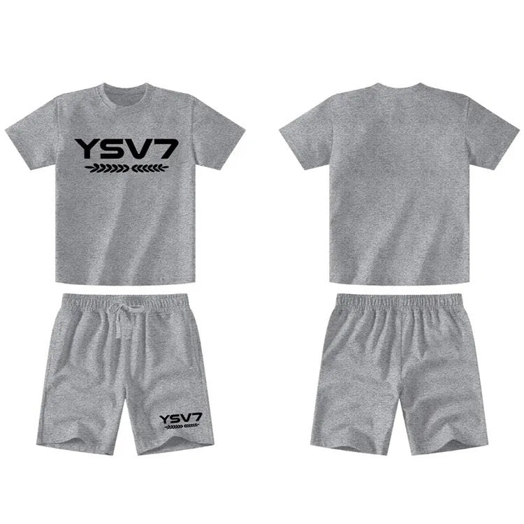 KIDS COLLECTION LIGHT GREY T SHIRT SET