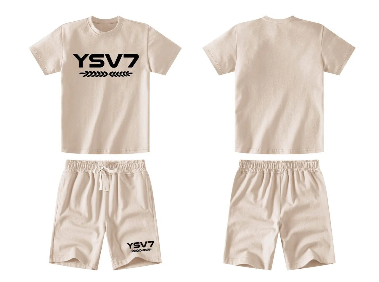 KIDS COLLECTION CHAMPAGNE BEIGE T SHIRT SET