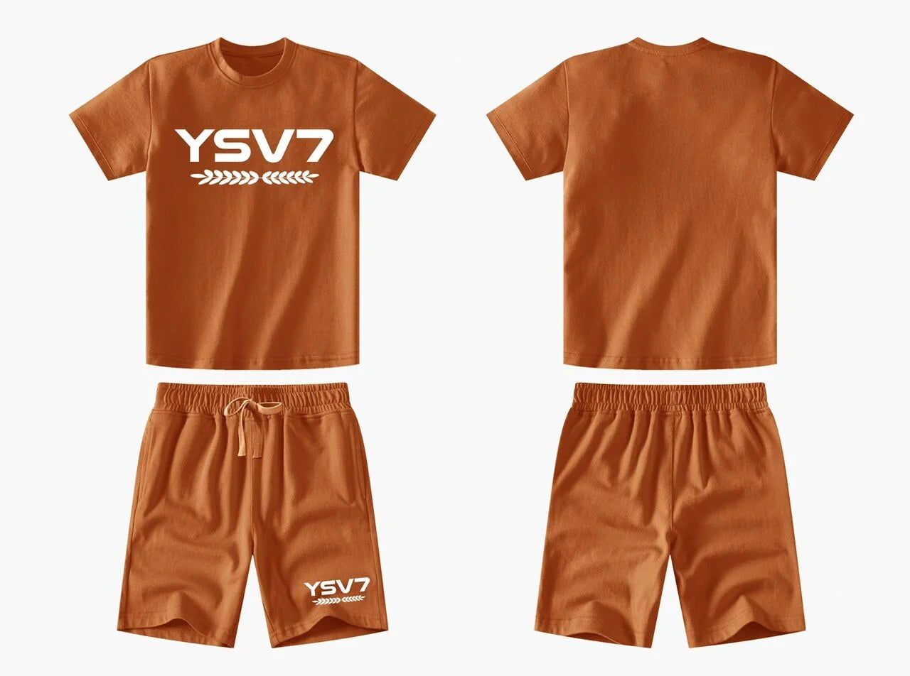 KIDS COLLECTION BURNT ORANGE T SHIRT SET