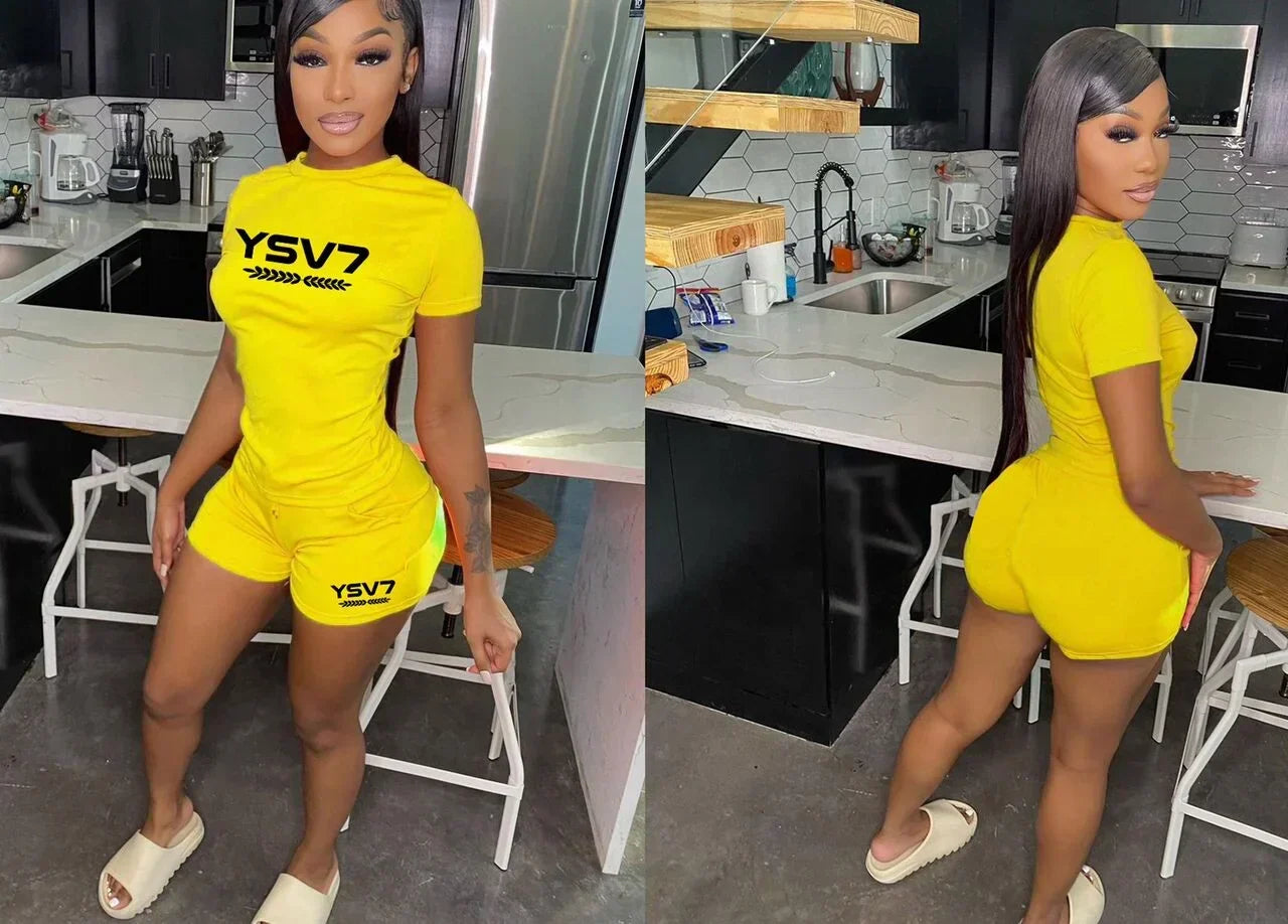 WOMENS FITTED YELLOW TWO PIECE