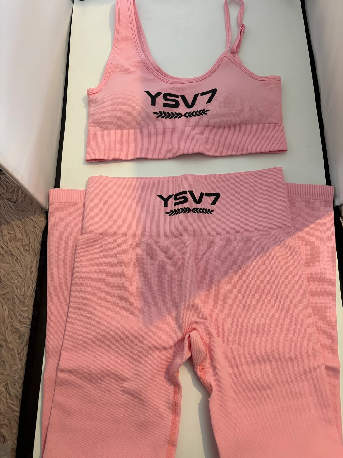 SHAPEWEAR BABY PINK BRA TOP AND LEGGINGS