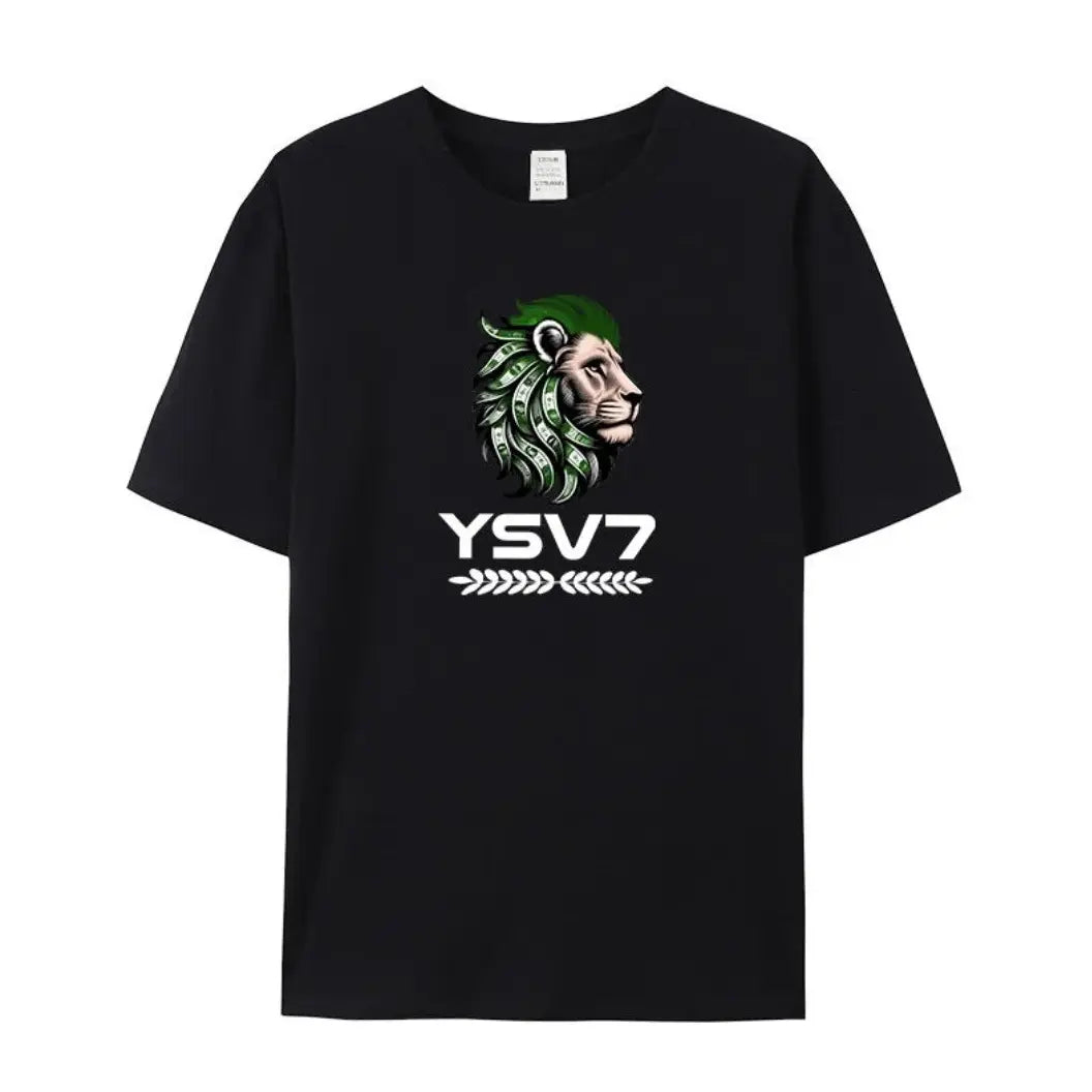 UNISEX MONEY LION BLACK T-SHIRT