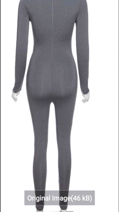SHAPEWEAR GREY BACK ZIPPED BODYSUIT