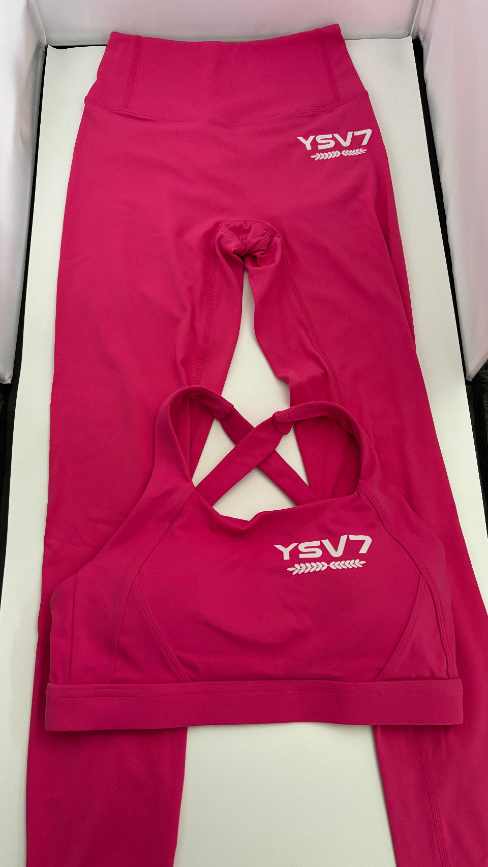 SHAPEWEAR FUSCHIA PINK TWO PIECE GYM WORKOUT SET