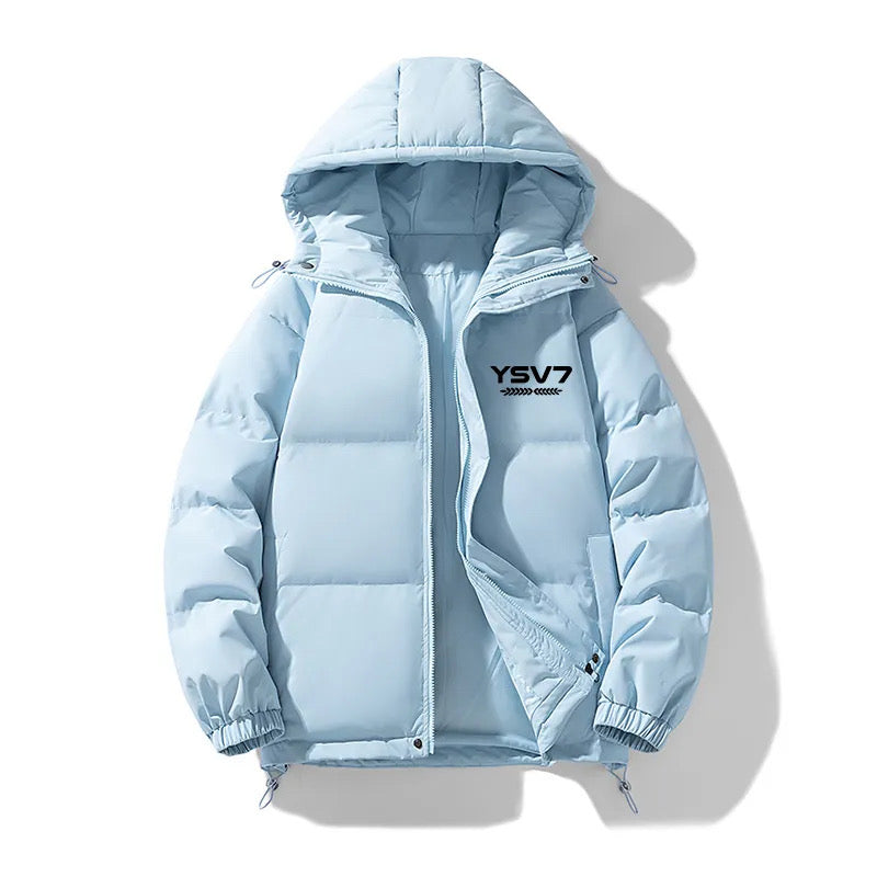 SKY BLUE PADDED PUFFER JACKET