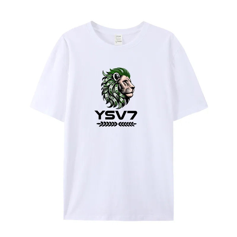 UNISEX MONEY LION WHITE T- SHIRT