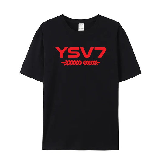 RED LOGO UNISEX BLACK T SHIRT