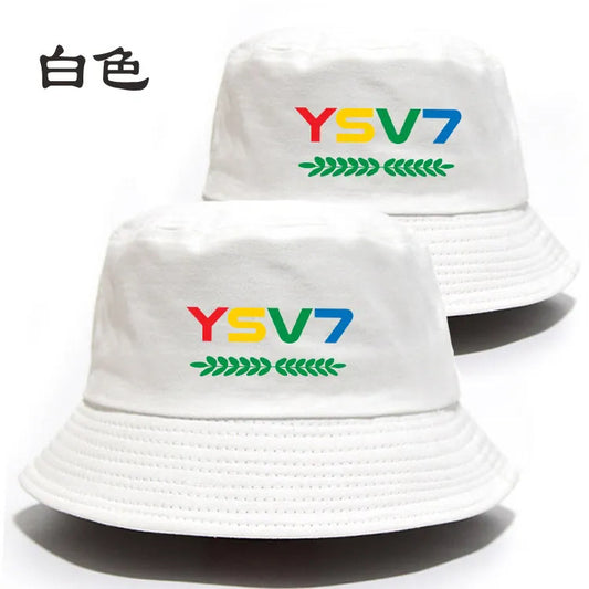 KIDS COLLECTION WHITE BUCKET HAT COLOURFUL LOGO