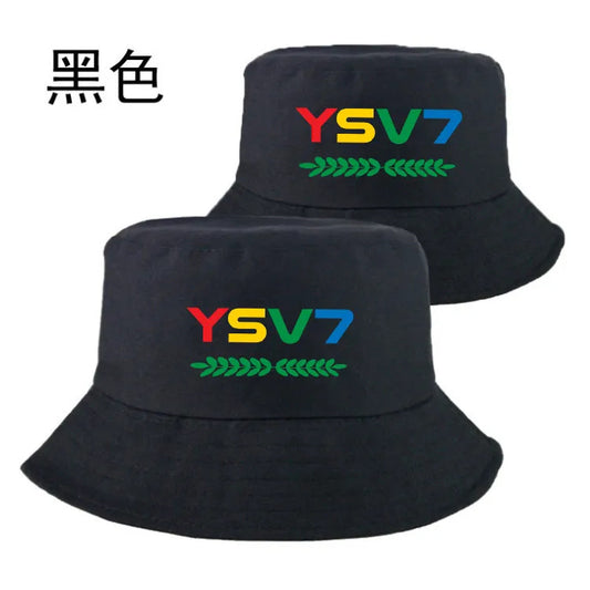 KIDS COLLECTION BLACK COLOURFUL BUCKET HAT LOGO