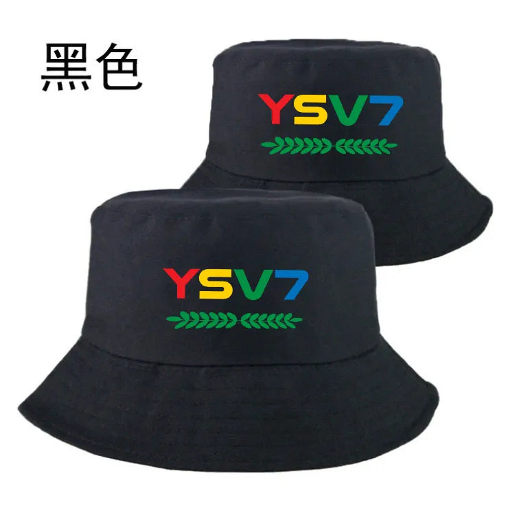 UNISEX BLACK BUCKET HAT COLOURFUL LOGO