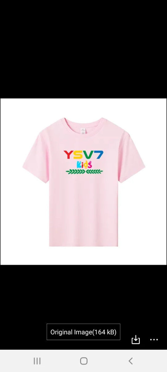 UNISEX BABY PINK KIDS T SHIRT COLOURFUL LOGO