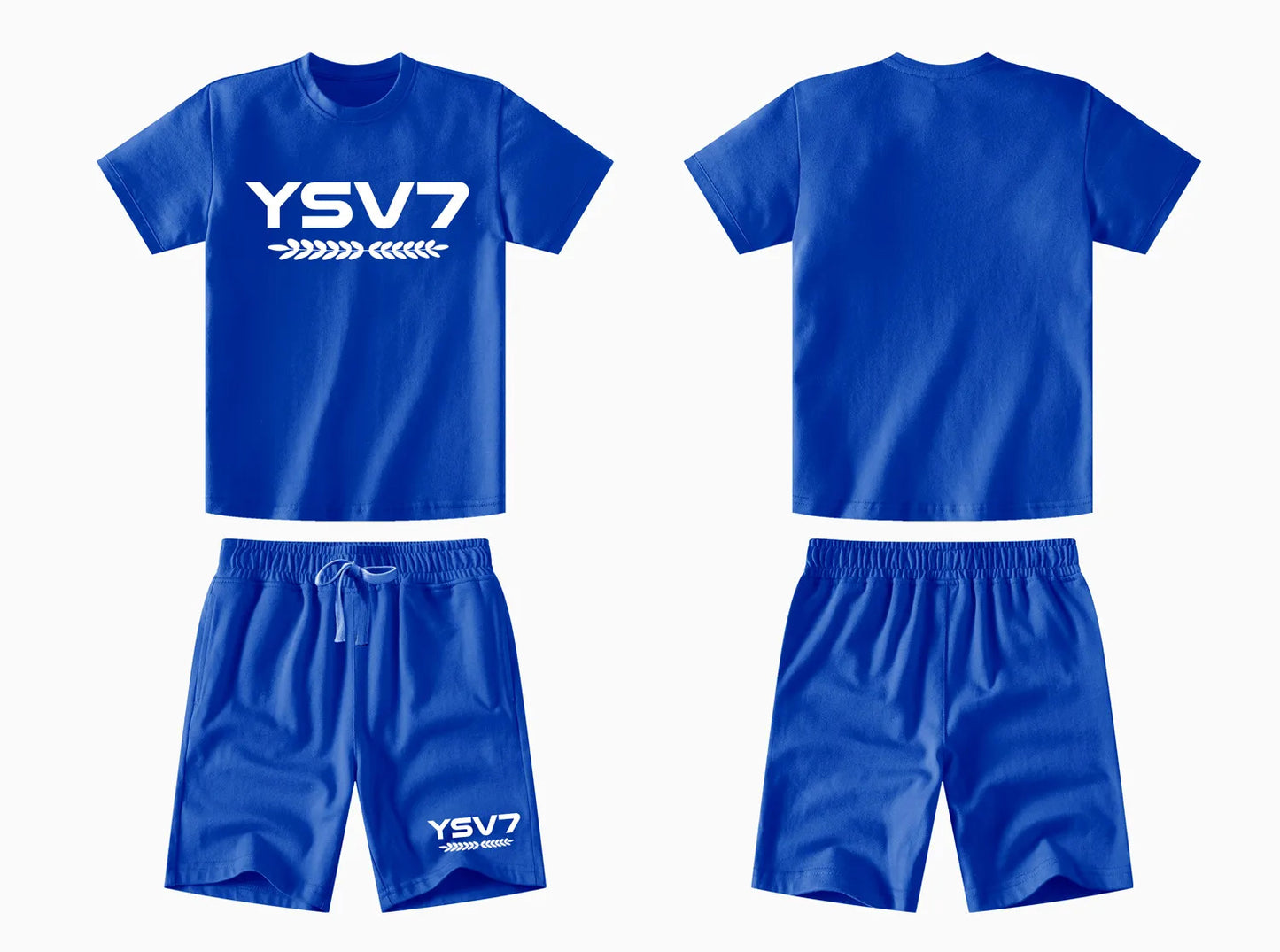 UNISEX KIDS COBALT BLUE SHORT SET AGES 2 - 12