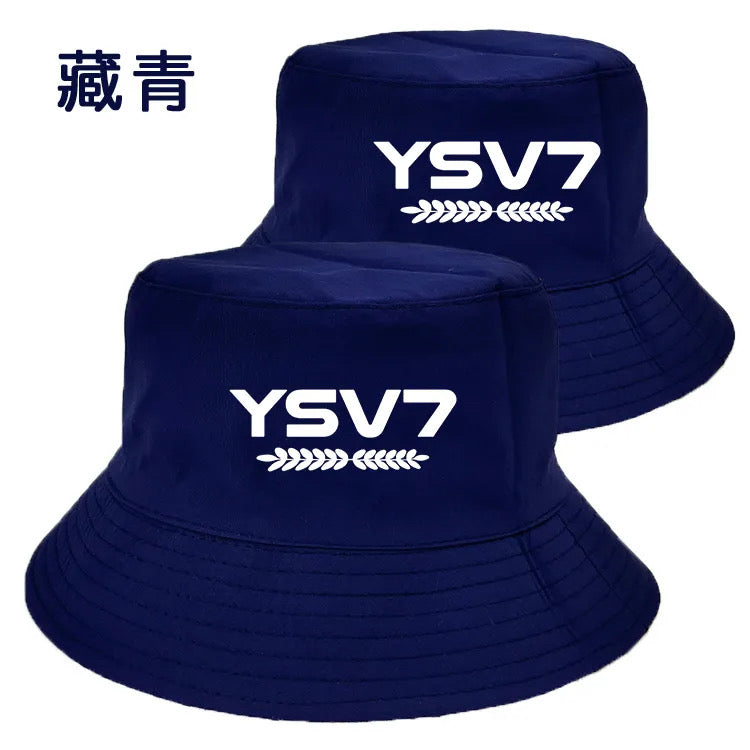 UNISEX NAVY BUCKET HAT WHITE LOGO