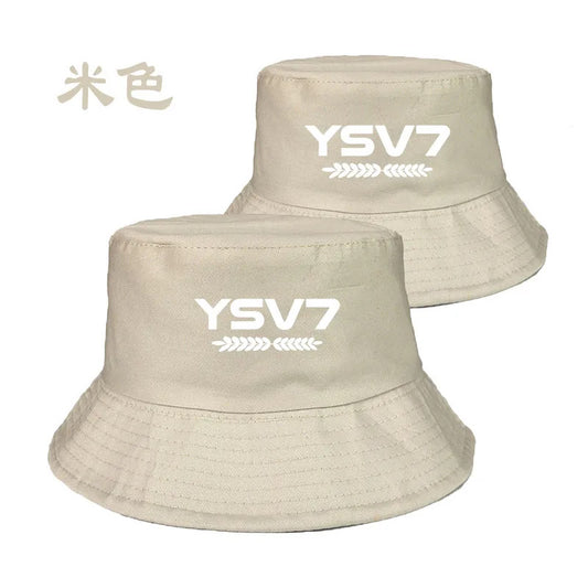 UNISEX BEIGE BUCKET HAT WHITE LOGO