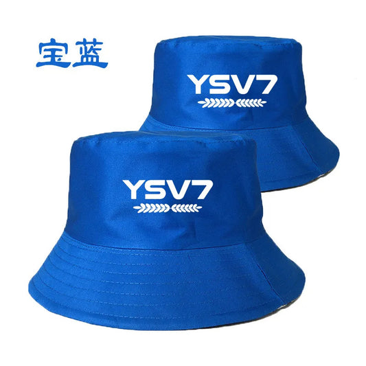 UNISEX COBALT BLUE BUCKET HAT WHITE LOGO