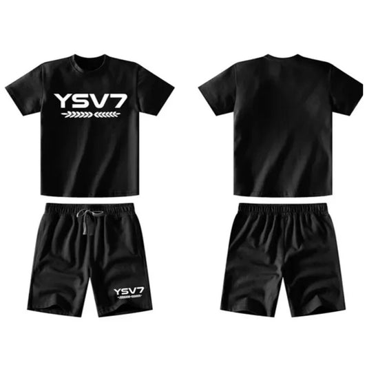 UNISEX KIDS BLACK SHORT SET AGES 2 - 12