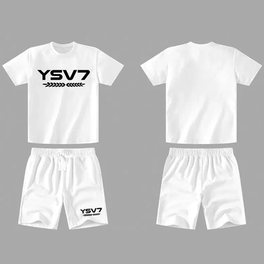 UNISEX KIDS WHITE SHORT SETS AGES 2 -12